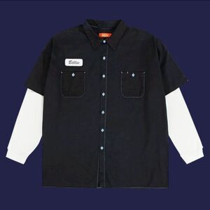 BILLIE EILISH x SUAY Work Shirt Thermal Reworked Button Up Upcycled Workwear XXL